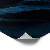 Viking-schip vaart vanuit oud boek poster (Hoek)