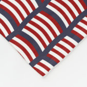 Viking schip zeil patroon rood wit blauw fleece deken (Hoek)