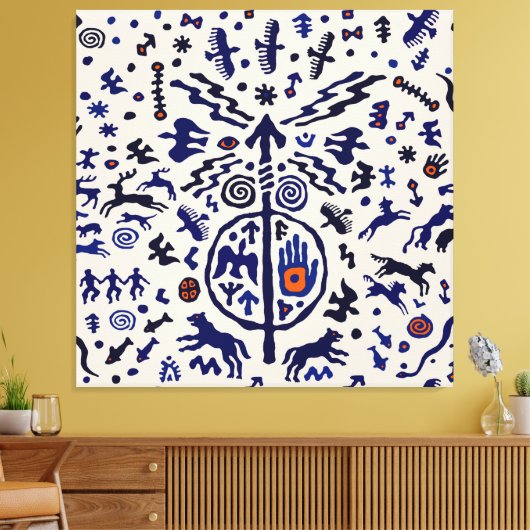 Viking Shaman Ritual Talisman Canvas Afdruk (Insitu (Woonkamer))