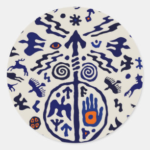 Viking Shaman Ritual Talisman Ronde Sticker