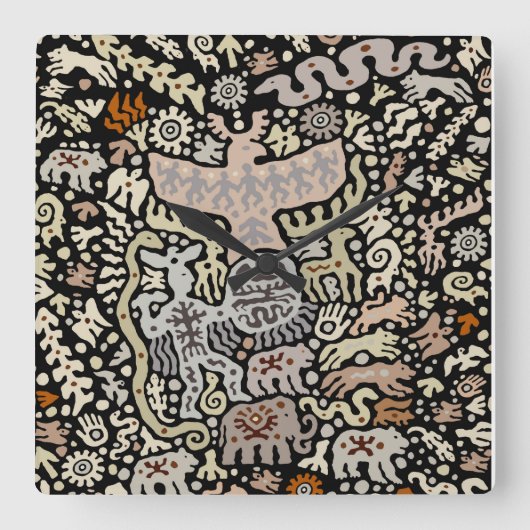 Viking Shaman Ritual Wall klok (Voorkant)