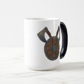 Viking Shield & Axes Morphing-Mok Magische Mok (Voorkant rechts)