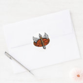Viking Shield & Battle Ax Ronde Sticker (Envelop)