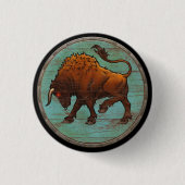 Viking Shield Button - Auroch (Voorkant)