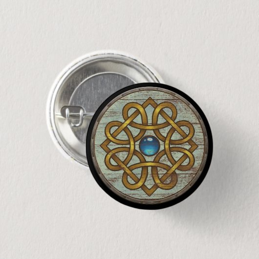 Viking Shield Button - Brooch (Voorkant /achterkant)