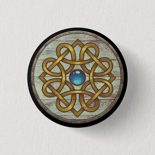 Viking Shield Button - Brooch (Voorkant)