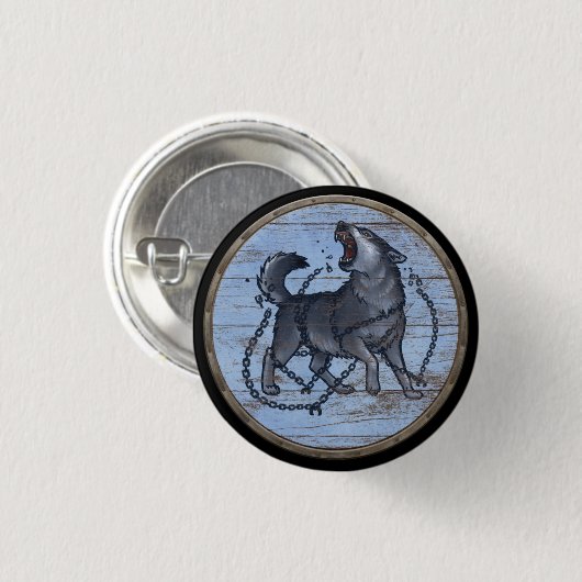Viking Shield Button - Fenrir (Voorkant /achterkant)