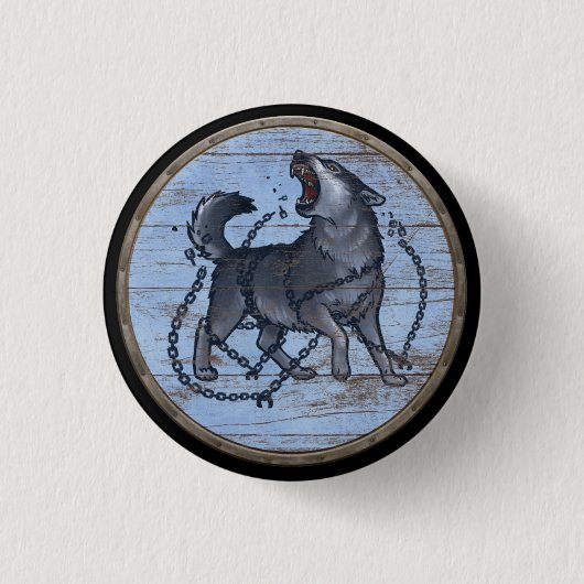 Viking Shield Button - Fenrir (Voorkant)