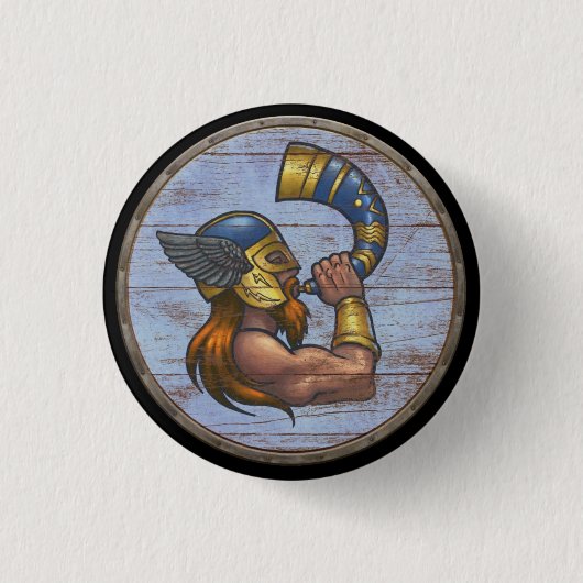 Viking Shield Button - Heimdallr (Voorkant)
