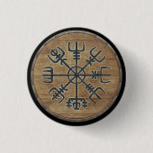 Viking Shield Button - Vegvísir (Voorkant)