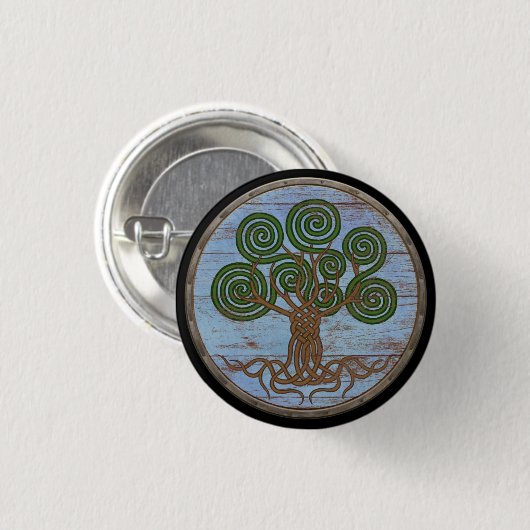 Viking Shield Button - Yggdrasil (Voorkant /achterkant)