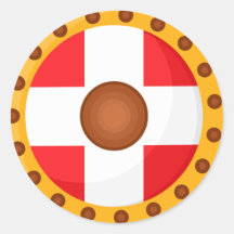 Viking Shield Cartoon Illustratie