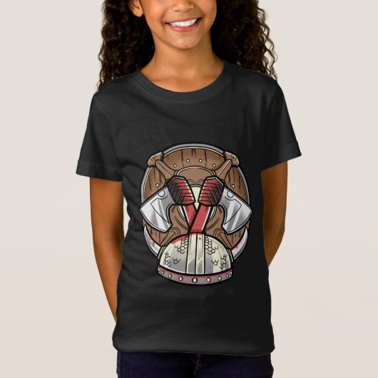 Viking Shield - Cartoon Logo T-shirt (Voorkant)