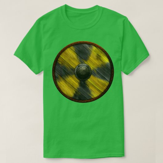 Viking Shield Cross Black Yellow T-shirt (Design voorkant)