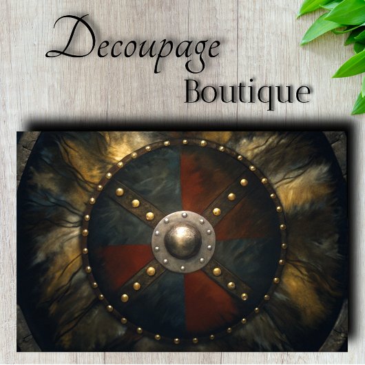 Viking Shield Decoupage Tissuepapier