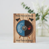 Viking Shield en bijlen Briefkaart (Staand voorkant)