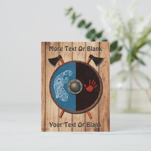 Viking Shield en bijlen Briefkaart (Staand voorkant)