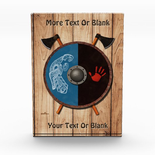 Viking Shield en bijlen Fotoblokken (Voorkant)