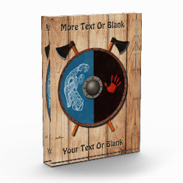 Viking Shield en bijlen Fotoblokken