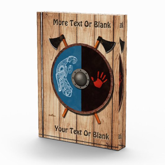 Viking Shield en bijlen Fotoblokken (Rechts)