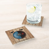 Viking Shield en bijlen Glazen Onderzetter (Schuin)