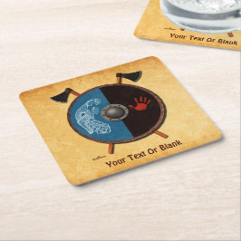 Viking Shield en bijlen Kartonnen Onderzetters