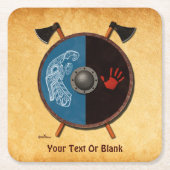 Viking Shield en bijlen Kartonnen Onderzetters (Voorkant)