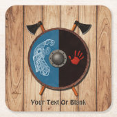 Viking Shield en bijlen Kartonnen Onderzetters (Voorkant)