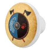 Viking Shield en bijlen Keramische Knop (Rechts)