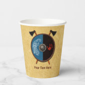 Viking Shield en bijlen Papieren Bekers (Achterkant)