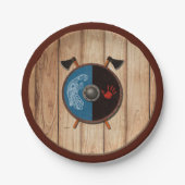 Viking Shield en bijlen Papieren Bordje (Voorkant)