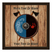 Viking Shield en bijlen Perfect Poster (Voorkant)