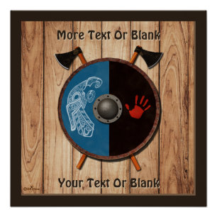Viking Shield en bijlen Perfect Poster