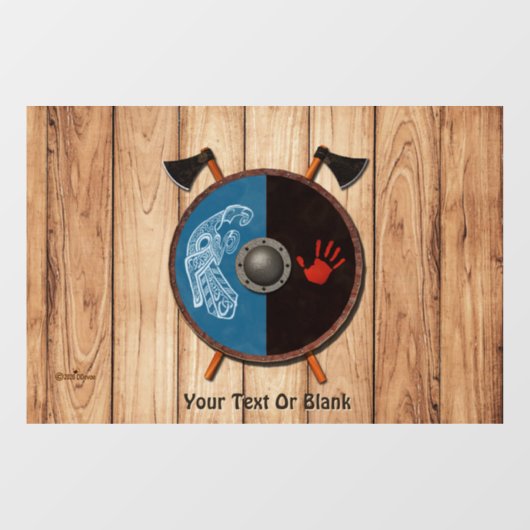 Viking Shield en bijlen Raamsticker (Vel)