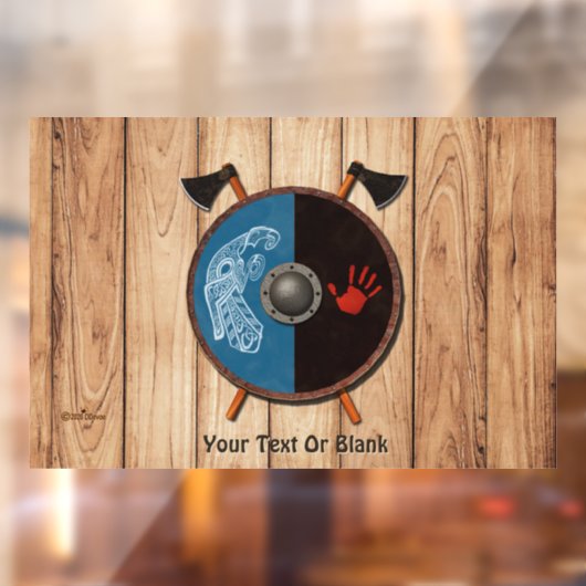 Viking Shield en bijlen Raamsticker (Vel 2)