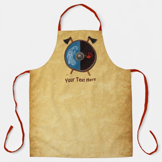 Viking Shield en bijlen Schort (Voorkant)