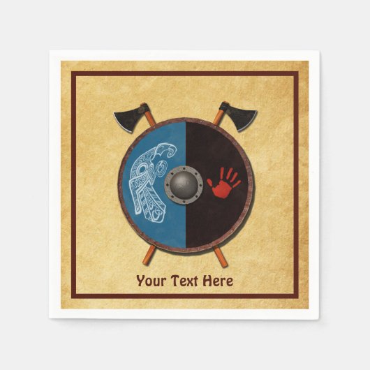 Viking Shield en bijlen Servet (Voorkant)