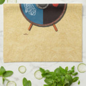 Viking Shield en bijlen Theedoek (Gevouwen)