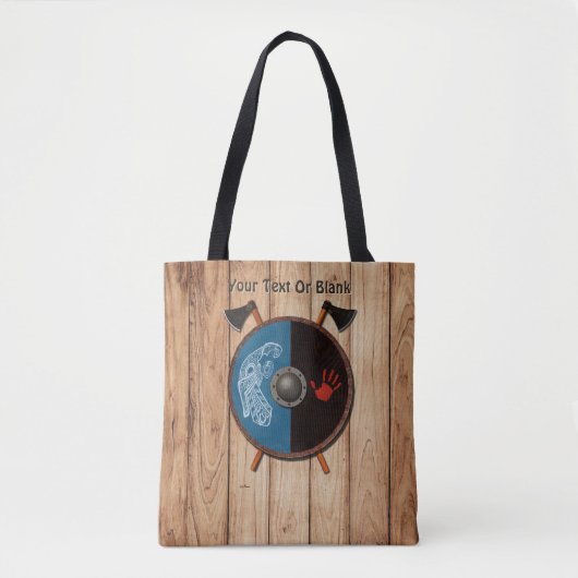 Viking Shield en bijlen Tote Bag (Voorkant)