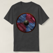 Viking Shield kwart rood blauw T-shirt (Design voorkant)
