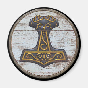 Viking Shield Magnet - Mjolnir