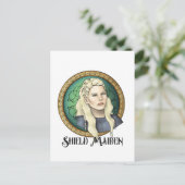 Viking Shield Maiden Briefkaart (Staand voorkant)