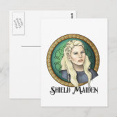 Viking Shield Maiden Briefkaart (Voorkant / Achterkant)