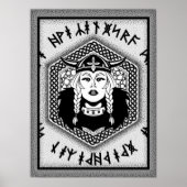 Viking Shield Maiden Celtic Warrior Poster (Voorkant)