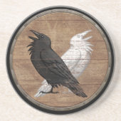 Viking Shield - Odin's Ravens Zandsteen Onderzetter (Voorkant)