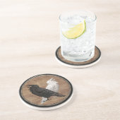 Viking Shield - Odin's Ravens Zandsteen Onderzetter (Zijkant)