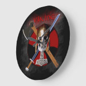 VIKING – Shield Skull Clock Grote Klok (Hoek)