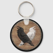 Viking Shield Sleutelhanger - Odin's Ravens (Voorkant)