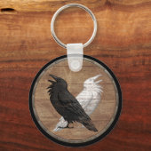 Viking Shield Sleutelhanger - Odin's Ravens (Voorkant)