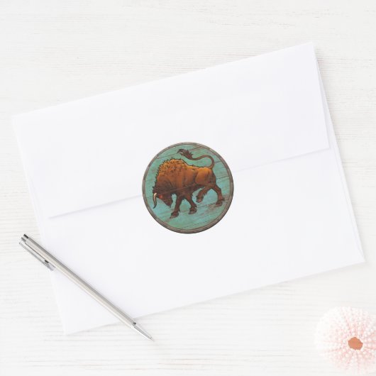Viking Shield Sticker - Auroch (Envelop)